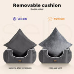 Pawz Pet Car Seat Travel Safety Carrier Bed Waterproof Removable Grey Large