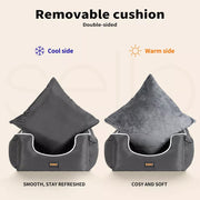 Pawz Pet Car Seat Travel Safety Carrier Bed Waterproof Removable Grey Large