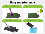Pawz Grass Potty Training Indoor Dog Pet Portable Toilet Pad Tray Turf Mat Large