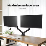 Traderight Monitor Stand Dual Arm TV Bracket Screen LED Holder Desk Freestanding