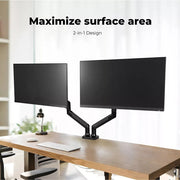 Traderight Monitor Stand Dual Arm TV Bracket Screen LED Holder Desk Freestanding