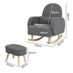 Levede Rocking Chair Nursery Rocker Armchair Lounge Lazy Sofa Ottoman Footstool