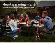 Fire Pit BBQ Grill Pits Outdoor Fireplace Camping Portable Garden Patio Heater
