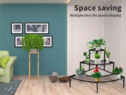 2X Outdoor Indoor Plant Stand Garden Metal 3 Tier Planter Corner Shelf