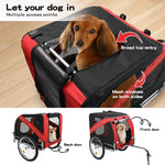 Pawz Pet Bike Trailer Foldable Pet Stroller Outdoor Cycling With Sunroof Large