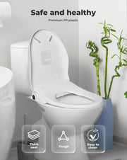 Electric Bidet Heated Toilet Seat Warm Water Spray Wash Remote Antibacterial