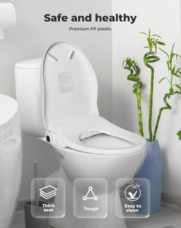 Electric Bidet Heated Toilet Seat Warm Water Spray Wash Remote Antibacterial