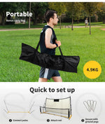 Centra Soccer Rebounder Net Portable Volley Training Outdoor Football Pass Goal