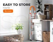 Traderight 4 Step Ladder Folding Aluminium Portable Multi Purpose Household Tool