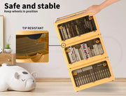 Storage Containers with Lid Clothes Organiser Box 5 Side Open Foldable Stackable