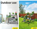 Levede 2x Plant Stands Outdoor Indoor Garden Metal 3 Tier Planter Corner Shelf