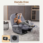 Levede Electric Chair Recliner Swivel Lazy Sofa Armchair Lounge USB Charge Grey