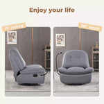 Levede Recliner Chair Lounge 360° Swivel Rocker Sofa Comfy Armchair Lounge Grey