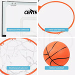 Centra Mini Basketball Hoop Door Mounted for Kids - Black/White