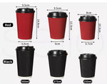Disposable Coffee Cups With Lids 8OZ 12OZ 16OZ Thicken Paper Takeaway BPA Free