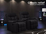 Levede Recliner Chair Electric Lift Chair Armchair Lounge Fabric Sofa USB Charge