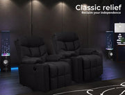 Levede Recliner Chair Electric Lift Chair Armchair Lounge Fabric Sofa USB Charge