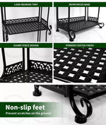 Levede Plant Stand 4 Tiers Outdoor Indoor Metal Flower Pots Rack Garden Shelf