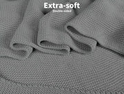 Dreamz Throw Blanket Cotton Knitted Cushion Pillow Pompom Tassel Sofa Bed Soft