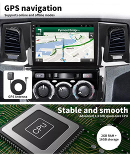 Hilux Car Stereo Head Unit GPS Carplay Wifi Android 11 Toyota Fortuner 2007-2015