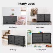 Levede Storage Cabinet Tower Chest of Drawers Dresser Tallboy 5 Drawer Grey