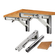 Traderight Folding Table Bracket Stainless Steel 150KG Wall Shelf Bench 2PCS 12