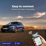 Maman 4K Dash Camera Front Rear Inside 3 Len Car Truck Reversing Wifi GPS 128G