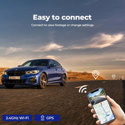 Maman 4K Dash Camera Front Rear Inside 3 Len Car Truck Reversing Wifi GPS 128G