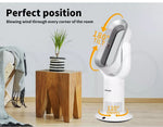 Spector Electric Portable Space Heater 1650W 2IN1 Bladeless Fan Remote Ceramic