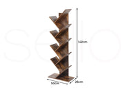 Levede Bookshelf Wooden Tree Bookcase 8-Tier Storage Home Decor Display Stand