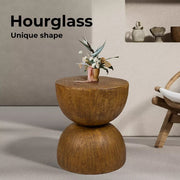 Levede Side Table Terrazzo Coffee End Tables Hourglass Magnesia Stool Stand 40cm