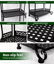 Levede Plant Stand 4 Tiers Outdoor Indoor Metal Flower Pots Rack Garden Shelf