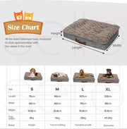 Pawz Dog Calming Bed Pet Cat Removable Cover Washable Orthopedic Memory Foam XL