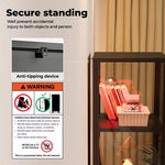 Stacked Tempered Glass Display Cabinet Clear Steel Frame With 3XRGB Lights