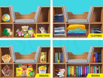 Levede Kids Bookcase Toys Box Shelf Storage Cabinet Container Reading Nook