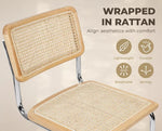 Levede 2x Rattan Chair Dining Chairs Cesca Replica Mid Century Modern Backrest