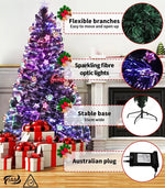 Santaco Christmas Tree 2.4M 8Ft Xmas Decorations Fibre Optic Multicolour Lights