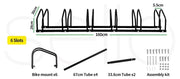 6 Bikes Stand Bicycle Bike Rack Floor Parking Instant Storage Cycling Portable