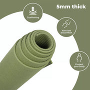 Centra Yoga Mat Non Slip 5mm Exercise Mats Fitness Sports Workout Mat 183X83cm