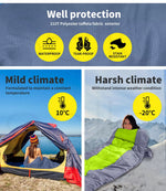 Mountview Sleeping Bag Outdoor Camping Single Bags Hiking Thermal -20℃ Winter.