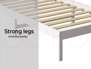 Levede Wooden Bed Frame Queen Double Kingsingle Single Mattress Base Timber WH