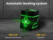 Traderight Laser Level Green Light Auto Self Leveling Waterproof Cross Line Home