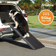 Pawz Pet Ramp Dog Steps Stairs Ladder Travel Foldable Portable Non-slip Black