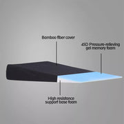 Cool Gel Memory Foam Bed Wedge Pillow Cushion Neck Back Support Sleep with Cover