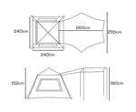 Mountview Instant Pop up Tent Automatic Camping Tarp Canopy 5-8 Person Family