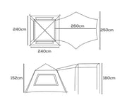 Mountview Instant Pop up Tent Automatic Camping Tarp Canopy 5-8 Person Family