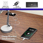 Levede High Bar Table Office Desk USB Charge Vintage Industrial Dining 110x60CM