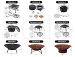 Fire Pit BBQ Grill Pits Outdoor Fireplace Camping Portable Garden Patio Heater