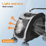 PaWz Pet Dog Stroller Pram Carrier Cat Travel Foldable 4 Wheels 50kg Capacity