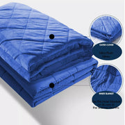 Dreamz Weighted Blanket Adults Anti Anxiety Deep Relax Gravity 7KG Royal Blue